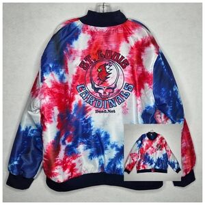 St Louis Cardinals Grateful Dead Tie Dye Dugout Jacket 2025 SGA Snap Adult XL